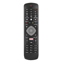 필립스 스마트 TV 용 리모컨 넷플릭스 앱 hof 16 h303gpd24 398GR08B 가정용 교체 액세서리, [01] Black, 01 Black