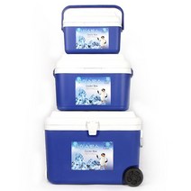 바퀴 아이스박스 대용량 50리터 60리터 캠핑 낚시 여행 차박 쿨러박스 캐리어, 블루, 80리터