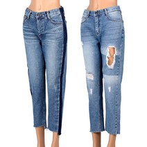 재고세일 여성 구제 워싱 배기핏 데님 팬츠 2종