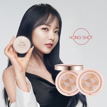 홍샷 머랭커버 쿠션세트 본품 + 리필 1개 SPF30 PA++ 파운데이션 쿠션팩트 파데 커버화장품, 23호 미디움베이지