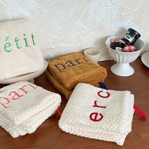 레나 자수 핸드타월 미니 작은 수건 행주 어린이집 욕실용품 주방수건, D타입, 1개만 구매