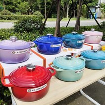 Lecreuset [르쿠르제] 시그니처 양수 무쇠냄비 22 24cm 법랑냄비 마미떼 깊은냄비 집들이 선물 9종, 체리레드