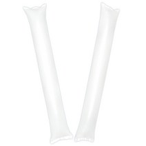 attizone 응원수술 응원막대풍선 응원도구 응원용품 운동회 체육대회 (낱개 10Set), 응원막대풍선-흰색