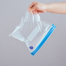 폴쿠치나 친환경 다회용 진공 포장 지퍼백 M 26x28cm, 80개