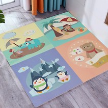 놀이방 층간 소음 방지 매트 4p 세트 놀이방매트, ABC