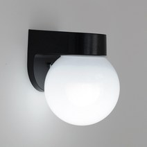 티에스 공 벽등   LED전구 모음, 공 벽등 백색커버 블랙   LED전구 12W 주광색