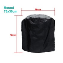 bbq cover 야외 먼지 방수 uv weber heavy duty 그릴 커버 비 보호 야외 바베큐 커버 round bbq 그릴 블랙, 76x30cm