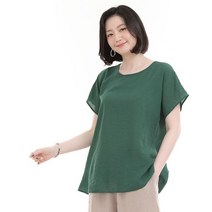 애비뉴투지 엄마옷 인견 얇은 여성 여름 반팔 블라우스 B06264 50대 60대 중년여성