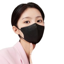 CLA 데일리 컬러 KF94 새부리형 비말차단 보건용 마스크 대형, 50매, 1박스, 블랙