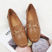 구두모모 먼데이 골드장식 클래식 로퍼 (2cm)