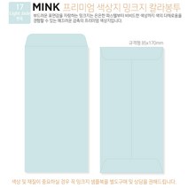 [100매]밍크지 고급칼라봉투 53색상 규격형 봉투 x 100매, 17 Light Jade연옥