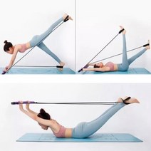 다기능 스트레칭 탄력 밴드 요가 로프 요가봉 탄성 필라테스 팔 다리 굽은 등 펴기 어깨 허리 홈스 운동 기구 펴주는 홈트 뭉친 근육 풀어주는 맛사지 체형봉 교정봉 목 스트레치 헬스, 퍼플