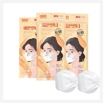 블루본 예쁜언니 K80 마스크 대형 국산일회용 마스크 40매(1박스)