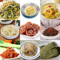 해미래] 웰빙식단 밑반찬 숙주나물 깻잎절임 무나물 배추나물 고사리나물 곤드레, 연근조림 200g