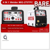 아크용접기 ANDELI MCT-520 MIG TIG MMA 컷 펄스 냉간 용접 클린 5 IN 1 MIG 용접기 TIG 용접기 반자동 용접기, 협력사, MIG-270TPC B
