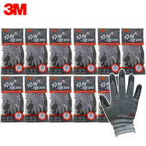 3M 슈퍼그립 200 반코팅 니트릴 폼 작업용 장갑 조립 차량 정비 포장 원예 건축, 11개 S