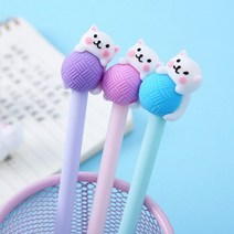 예쁜 펜시용품 고양이펜 다이어리꾸미기 수성펜, 색상랜덤발송
