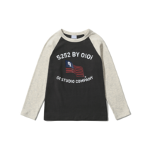 OIOI 오아이오아이 OLD GLORY LONG SLEE 리VE T-SHIRT CHARCOAL