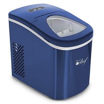 Deco Rapid 휴대용 자동 전기 조리대 제빙기 - 6가지 훌륭한 색상 컴팩트 탑 하중 11 8kg(26파운드) 파티 주최에 추천 다시는 얼음이 떨어지지 않음 셀프 클리닝(블루, 블루.