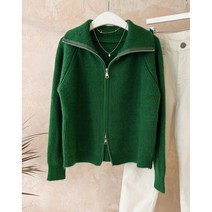 프롬마치 / 테디 니트 집업 골지 래글런 투웨이 가디건 스웨터