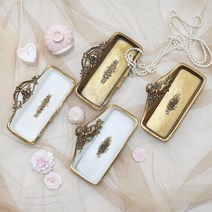 쉐비블랑체 앤틱 트레이 악세사리 주얼리 소품 정리 보관 인테리어 촬영 소품, 로즈골드