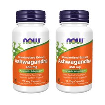 NOW Foods Ashwagandha 나우푸드 아쉬와간다 아슈와간다 450mg 90 캡슐 2팩