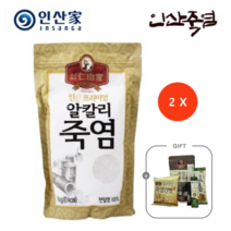 (주)인산가 정품 프리미엄 알칼리 죽염 분말 1kg+인산가 다양한 사은품(죽염두유+천마차+죽염커피), 1kg, 2개