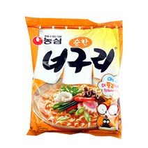 출출할때 농심 순한너구리120g 봉지라면 사무실 회사 직장 학생 간식 식사대용 시원한국물, 단품