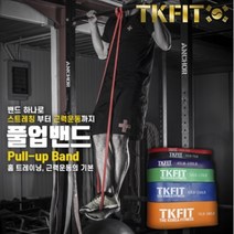 TKFIT 라텍스 풀업밴드(1~6단계) 철봉 턱걸이 파워밴드, 2단계 블랙
