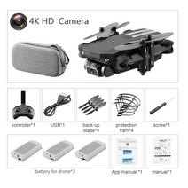 새로운 드론 4K HD 카메라 FPV 와이파이 LS-MIN 모델 쿼드 콥터 헬리콥터 Selfie 전문 접이식 RC 드론 장난, 12 4K HD camera