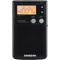 Sangean DT-200X FM 스테레오/AM 디지털 튜닝 포켓 라디오 블랙, Radio