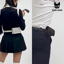 스터드 골프 거리측정기 케이스 부쉬넬 호환 벨트형 골프힙색 겸용 가로형 파우치 남녀공용, 화이트