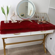 인조 토끼털 화장대 깔개 매트 식탁 책상 테이블 보 데스크 패드