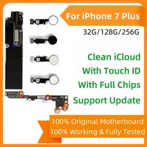 100% 원래 아이폰 7 플러스 마더 보드/아니 터치 id에 대 한 잠금 해제 Iphone7 플러스 메인 보드 플레이트, 06 256G Black Touch ID