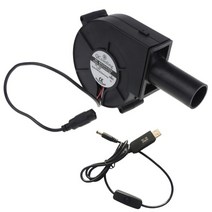 눈치우는기계 제설기 EU 플러그 바베큐 팬 12V 2.5A 5500RPM 공기 터보 송풍기 피크닉 캠핑 화재 숯 스타, 05 USB 26mm