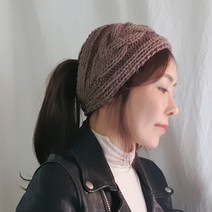 플라워즈온유 니트 스웨터 와이드 넓은 헤어밴드 머리띠 귀도리