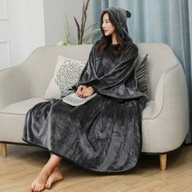 집순이 입는담요 극세사 후드담요 겨울 전신담요