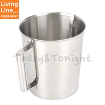 Kitchen 고급형 스텐 계량컵 스텐 비이커 밀가루 계량 업소용 제과 제빵 베이커리 측정 기구, ♡스텐계량컵(고급형) 3000cc♡, [ 1개 ]