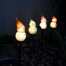 LED 태양광 가로등 태양열 정원등 조명, 빨간색 눈사람등