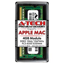 A-Tech 4GB PC3-8500 DDR3 1066/1067 MHz RAM 맥북 프로 아이맥 맥 미니용 (2008년 후반/2009년 중반/중반) 204핀 SODIMM 메모리 업그