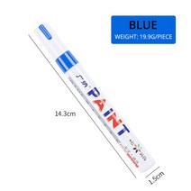 방수 자동차 휠 타이어 유성 마크 펜 자동 고무 페인트 CD 금속 영구 마커 낙서 터치 업, [07] Blue
