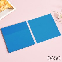 오아소 투명 방수 점착식 접착 메모지 컬러 포스트잇 250매, 파랑