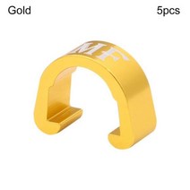 자전거부품 부속품 용품 쇼핑몰 5Pcs MTB 자전거 브레이크 케이블 Derailleur 라인 케이스 알루미늄 합금 C 모양 버클 Clasps 클립 야외 사이클링 부품, Gold 02