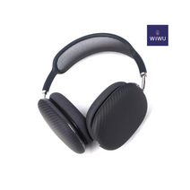 WIWU 에어팟맥스 케이스 캐블라 카본 아라미드 이어캡 보호셸, 블랙