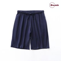 Owalch 순면 남성 반바지 와이드 5부 팬츠 얇은 배기 슬랙스