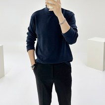아도르클래식 하프 에잇 반목폴라 터틀넥 부드러운 긴팔 이너 니트