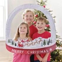 스노우 글로브 크리스마스 포토부스 프레임 Customisable Christmas Photo Booth Frame
