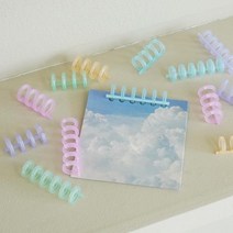 감성 파스텔 4공 6공 미니 루즈리프 5color [셀프 제본 떡메 수첩 만들기 클릭 루즈 바인더 링], 10mm, 라벤더