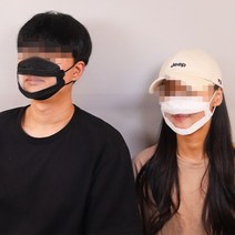 입보이는 입 뚫린 투명 립 마스크 선생님 강사 연예인 립리딩마스크, 입체형 블랙, 1개