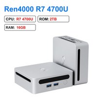 2023GenMachine게임용미니PC Ren40004700U AMDRyzen7CPU2.0GHz 최대Windows10/11DDR4WiFi6신, 0816GB2TB_02AU